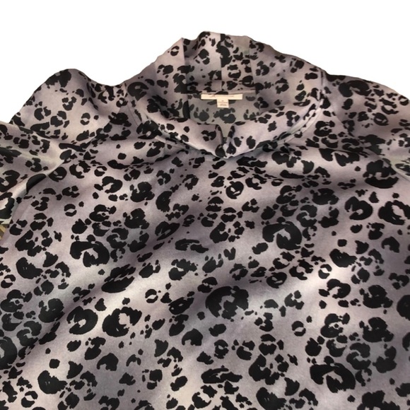 JM Collection size 14 black & gray animal print draped neckline Short sleeve - Picture 1 of 6